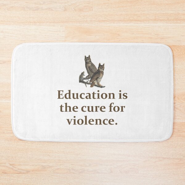 Artikelvorschau, Education Is The Cure For Violence - Education Quote  entworfen und verkauft von CrankyOldDude.