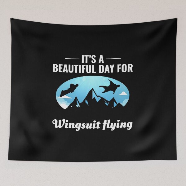 Item preview, Wingsuit flying Base Jumping Skydiving Mountains Peak designed and sold by TastefulTees.