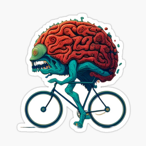 Item preview, A brain ride a cycle designed and sold by PrintStormX.