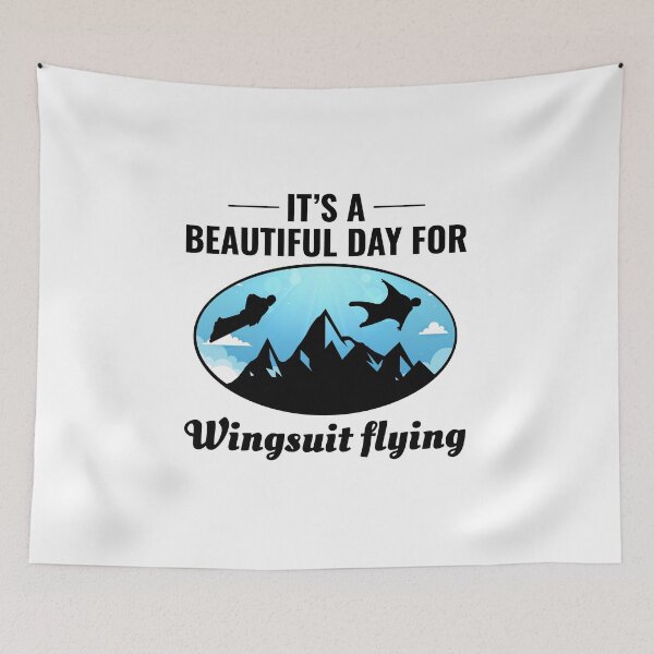 Item preview, Wingsuit flying Base Jumping Skydiving Mountains Peak designed and sold by TastefulTees.