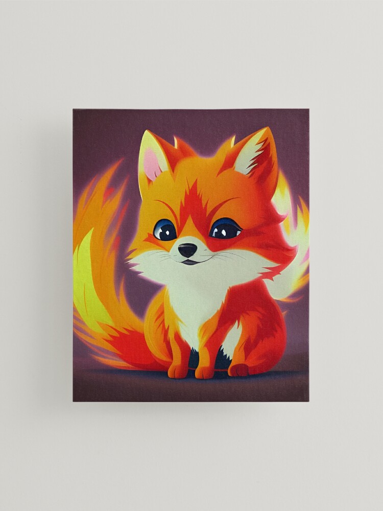 Cute fire racoon kit, cartoon drawing, Ai Generated Art  Kids T-Shirt for  Sale by AC Chidiac