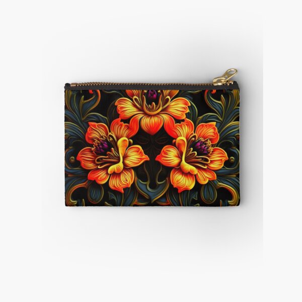 Item preview, Gardenias baroque floral, red, yellow, green and purple designed and sold by warzin.