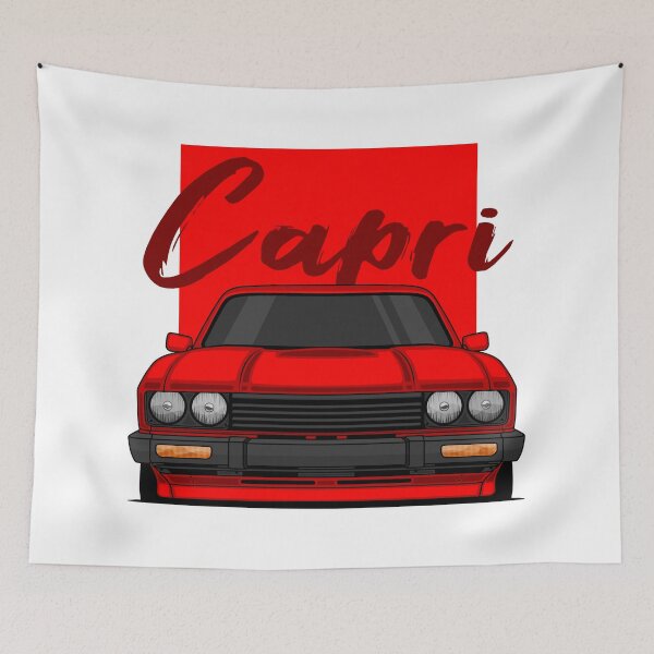 Item preview, Front Red Capri MK3 Classic designed and sold by goldentuners.