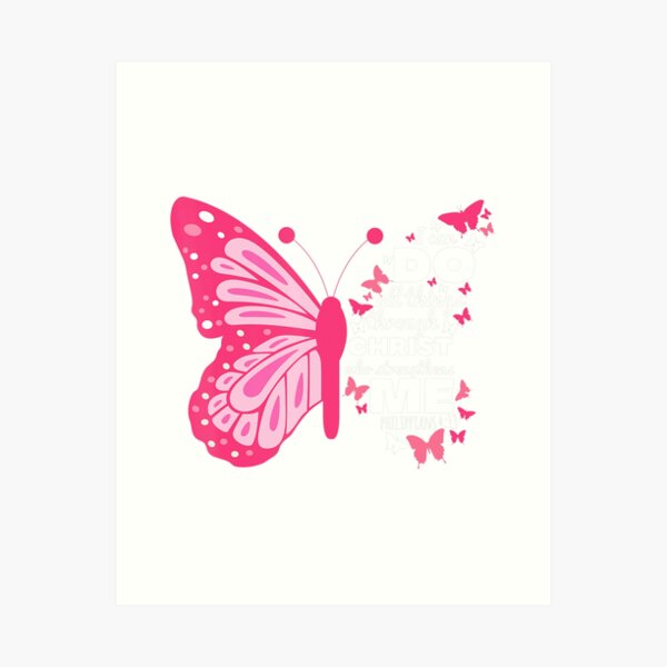 Item preview, Philippians 413 Butterfly Christ Bible Verse Gift For Women T-Shirt designed and sold by CandiceEllis.