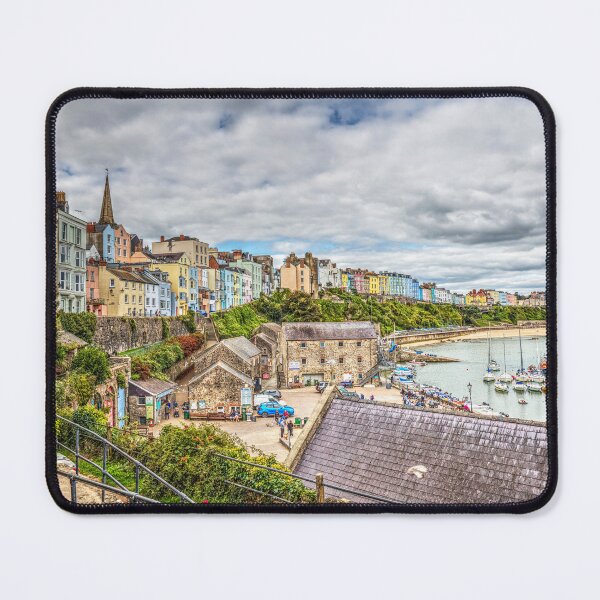 Item preview, Tenby North Beach, Pastel Coloured Houses And Harbour designed and sold by Paul Thompson Photography.
