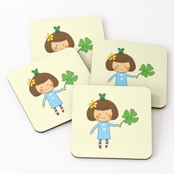 Item preview, good luck (green clover) designed and sold by CuteCartoon.