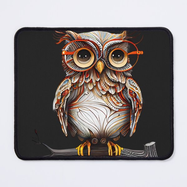 Item preview, Wise Owl in Spectacles: Illustration designed and sold by MTJ-Mushrooms.