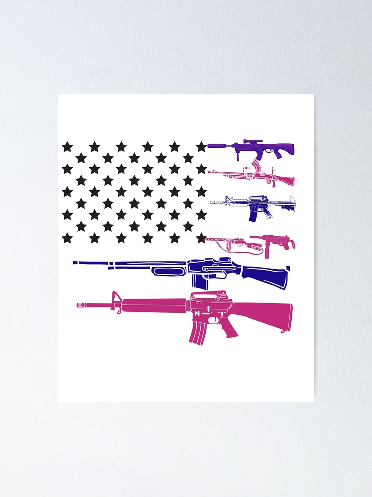 Poster for Sale avec l'œuvre « Drapeau des armes à feu » de l