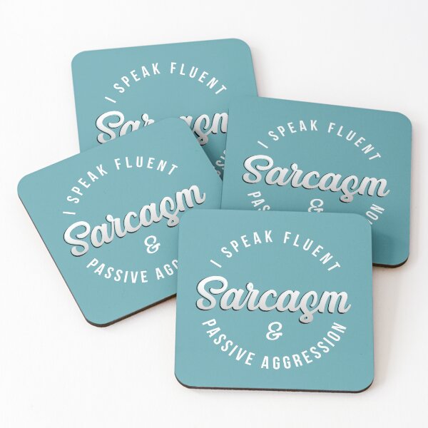 Item preview, I speak fluent sarcasm and passive aggression - in white designed and sold by knappidesign.