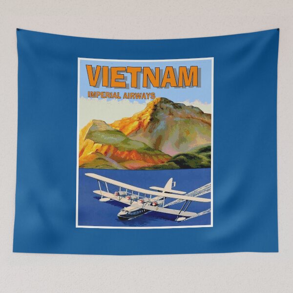 Item preview,  IMPERIAL AIRWAYS : Vintage Fly To VIETNAM Travel Advertising Print designed and sold by posterbobs.