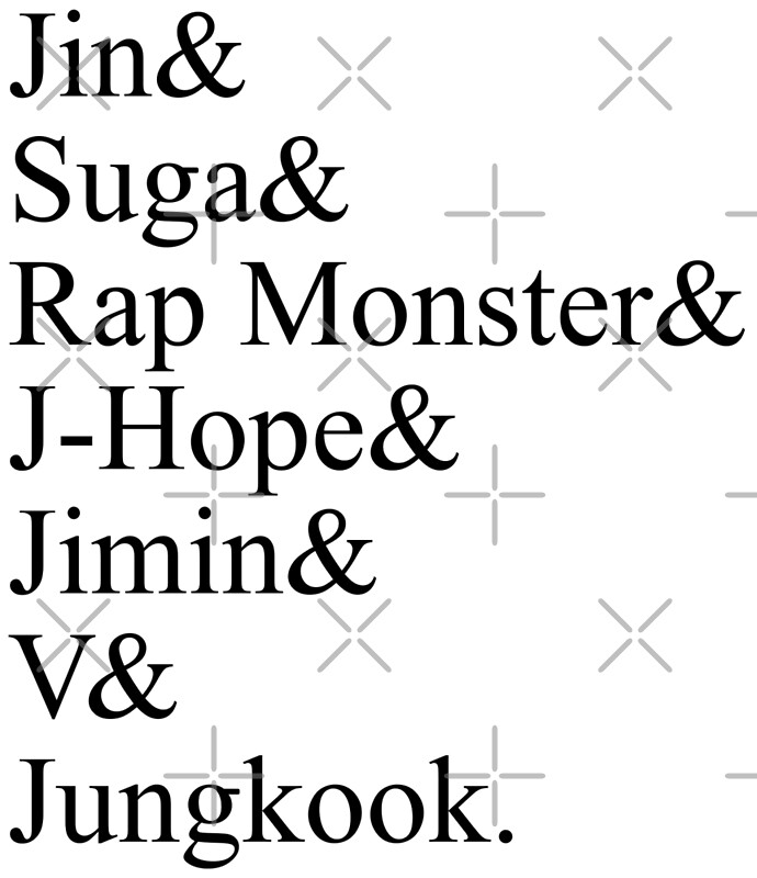 BTS Names In Order