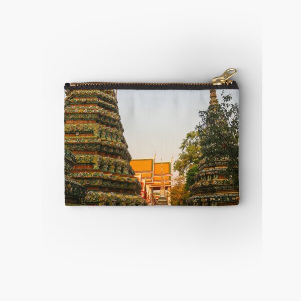 Item preview, First sidewalk view to ornate roof, flanked from parts of Chedis at Wat Pho. designed and sold by kall3bu.