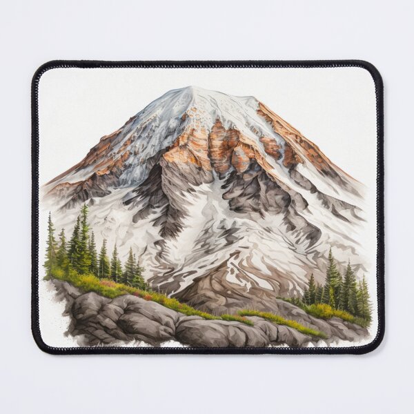 Item preview, Mt Rainier Color Pencil Art Print designed and sold by clakedesigns.