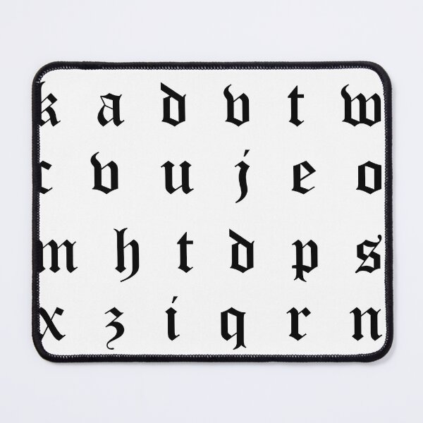 Item preview, Old English Alphabets black designed and sold by flydye.