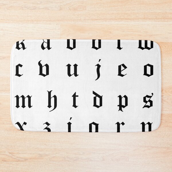 Item preview, Old English Alphabets black designed and sold by flydye.
