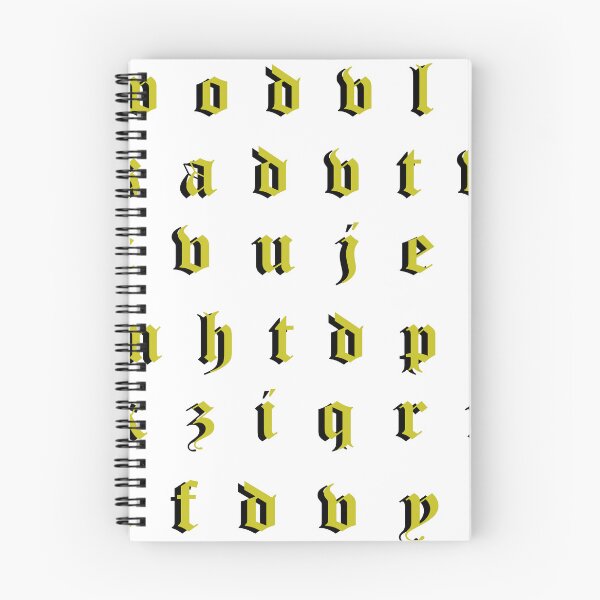 Item preview, Old English Alphabets yellow designed and sold by flydye.