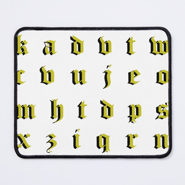 Item preview, Old English Alphabets yellow designed and sold by flydye.