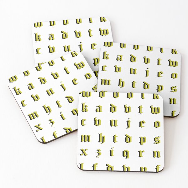 Item preview, Old English Alphabets yellow designed and sold by flydye.
