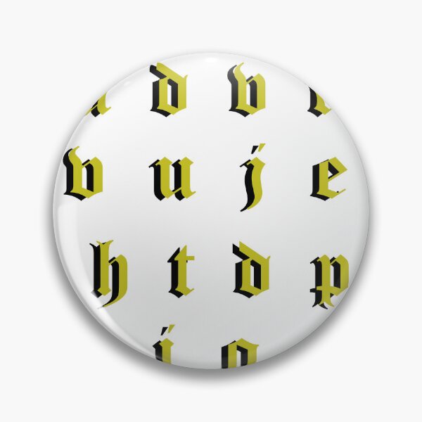 Item preview, Old English Alphabets yellow designed and sold by flydye.