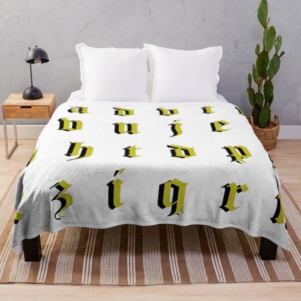 Item preview, Old English Alphabets yellow designed and sold by flydye.