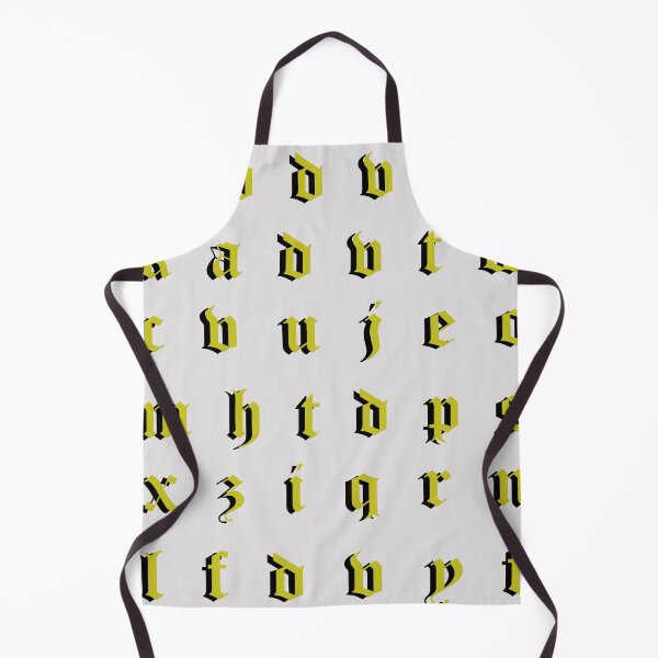 Item preview, Old English Alphabets yellow designed and sold by flydye.