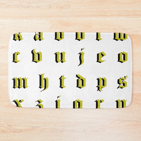 Item preview, Old English Alphabets yellow designed and sold by flydye.