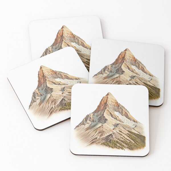 Item preview, Mt Thielsen Color Pencil Art Print designed and sold by clakedesigns.