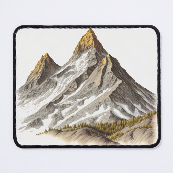 Item preview, Three Sisters Oregon Color Pencil Art Print designed and sold by clakedesigns.