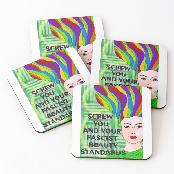 Item preview, Feminist Humanist Quote - Screw Your Fascist Beauty Standards designed and sold by LethalPixieDust.