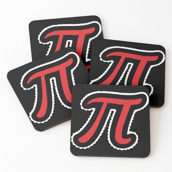 Item preview, Black and Red Pi Math Symbol designed and sold by ellenhenry.