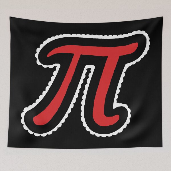 Item preview, Black and Red Pi Math Symbol designed and sold by ellenhenry.