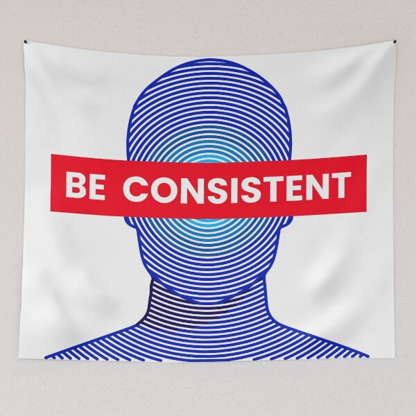 Item preview, Be Consistent reminder for focus on priorities.  designed and sold by MehmudArtdesign.