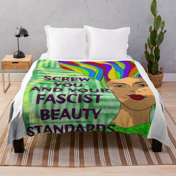 Item preview, Feminist Humanist Quote - Screw Your Fascist Beauty Standards designed and sold by LethalPixieDust.