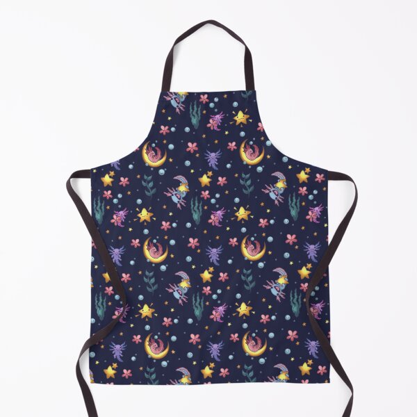 Item preview, Cute Nighttime Starry Axolotl Seamless Pattern designed and sold by Jenna Wing-Hu.