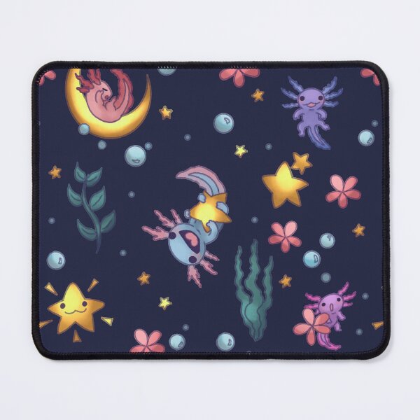 Item preview, Cute Nighttime Starry Axolotl Seamless Pattern designed and sold by Jenna Wing-Hu.