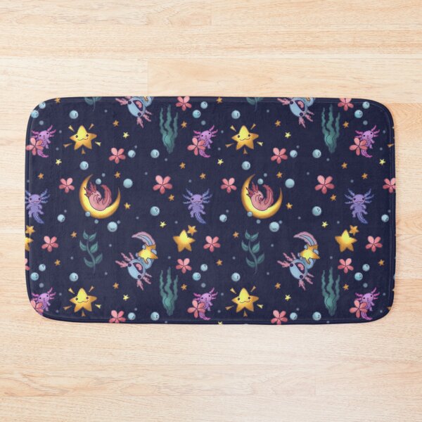 Item preview, Cute Nighttime Starry Axolotl Seamless Pattern designed and sold by Jenna Wing-Hu.