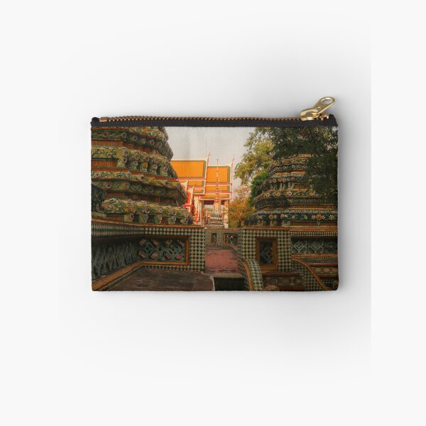 Item preview, Second sidewalk view to ornate roof, flanked from parts of Chedis at Wat Pho. designed and sold by kall3bu.