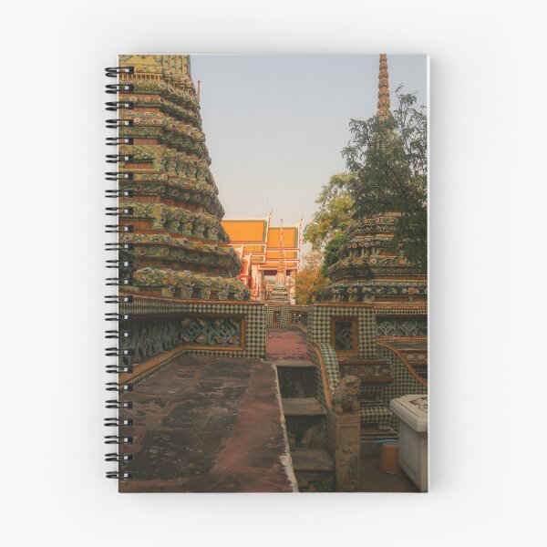 Item preview, Second sidewalk view to ornate roof, flanked from parts of Chedis at Wat Pho. designed and sold by kall3bu.