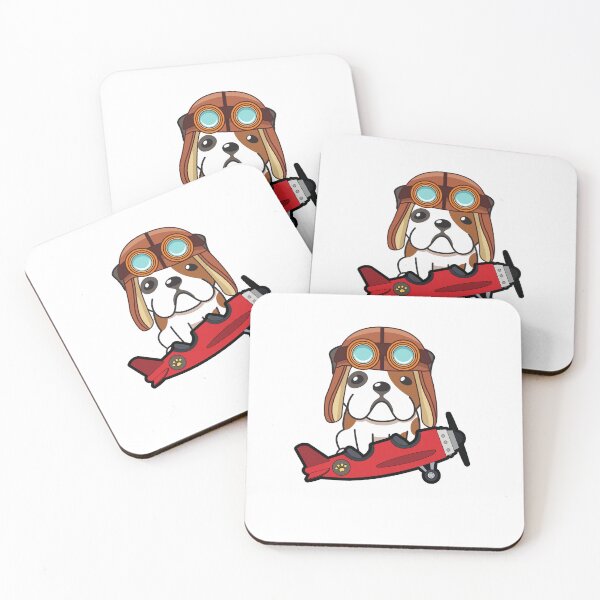 Item preview, Funny Bulldog is going to fly a vintage airplane designed and sold by Pet Station.