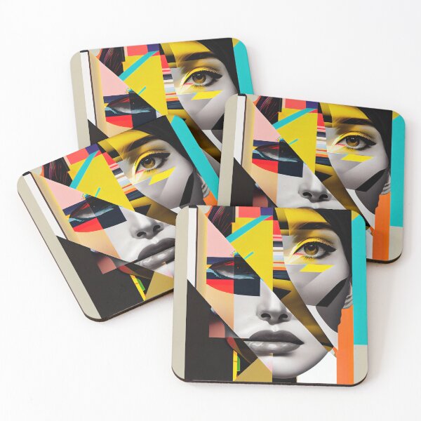 Item preview, Abstract woman in pop-art style portait designed and sold by loucaski.