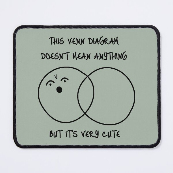 Item preview, Cute Venn diagram (black) designed and sold by SolidEarthArt.