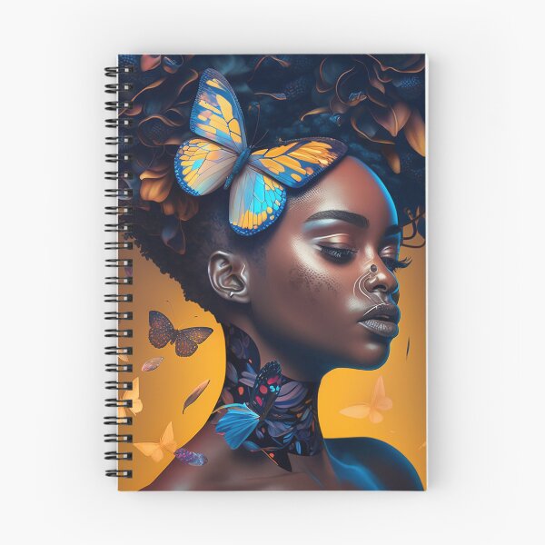 Aperçu de l'œuvre Black Woman Art | Black Art | Butterfly Lover | Digital Prints | Black Girl Poster | Instant Download | Home Decor créée et vendue par Digitalprint95.