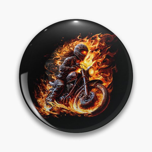 Item preview, Biker in flames designed and sold by Just66.
