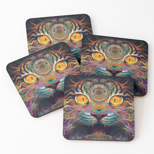 Item preview, Psychedelic Jungle Cat designed and sold by PsychedelicHQ.