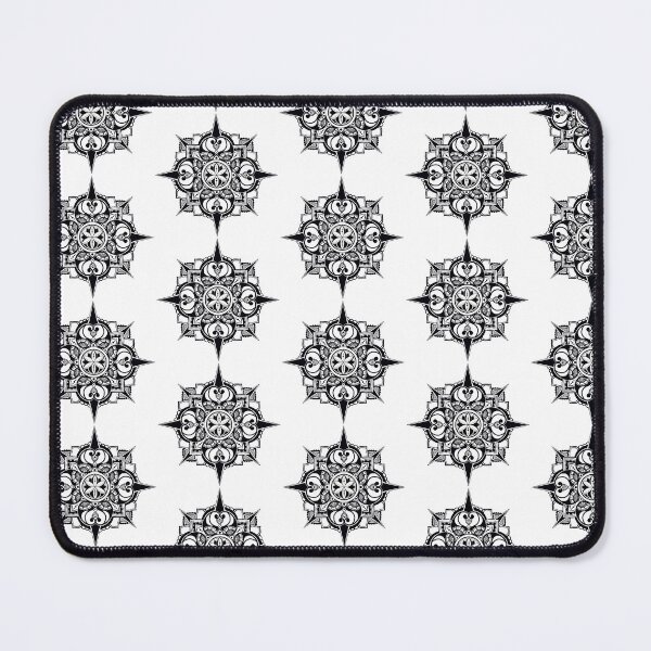 Item preview, Black and white mandala with lotus flower designed and sold by Hennagirl.