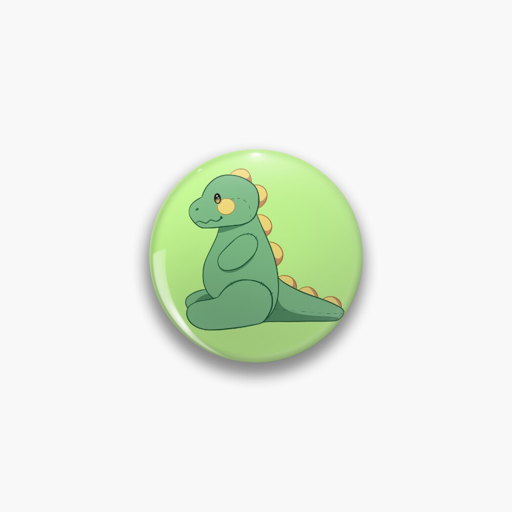 Green Dino Plush Pin