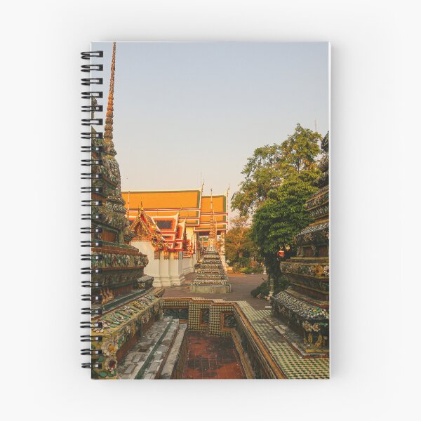Item preview, Third sidewalk view to ornate roof, flanked from parts of Chedis at Wat Pho. designed and sold by kall3bu.