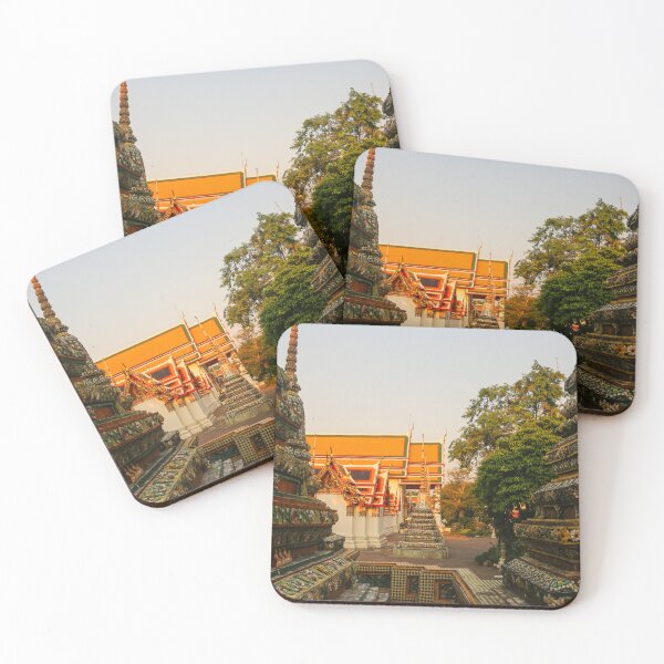 Item preview, Third sidewalk view to ornate roof, flanked from parts of Chedis at Wat Pho. designed and sold by kall3bu.