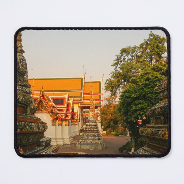 Item preview, Third sidewalk view to ornate roof, flanked from parts of Chedis at Wat Pho. designed and sold by kall3bu.