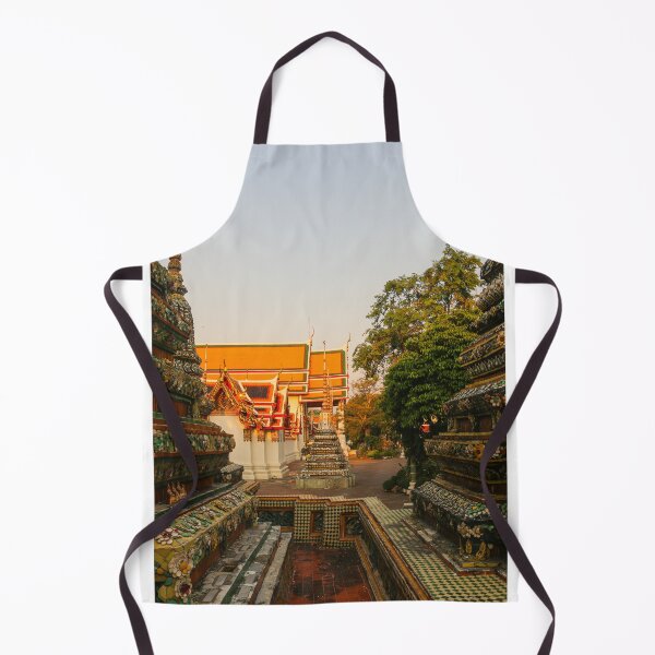 Item preview, Third sidewalk view to ornate roof, flanked from parts of Chedis at Wat Pho. designed and sold by kall3bu.